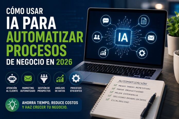 Cómo usar inteligencia artificial para automatizar procesos de negocio y aumentar la productividad empresarial en 2026